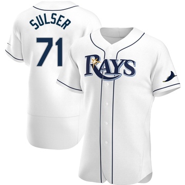 Men's Tampa Bay Rays Cole Sulser White Home Jersey - Authentic