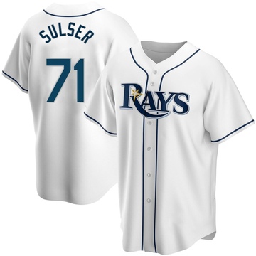 Men's Tampa Bay Rays Cole Sulser White Home Jersey - Replica