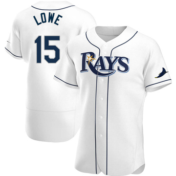 Josh Lowe Men's Nike White Tampa Bay Rays Home Replica Custom Jersey Size: Large