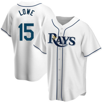 Josh Lowe Men's Nike White Tampa Bay Rays Home Replica Custom Jersey Size: Large