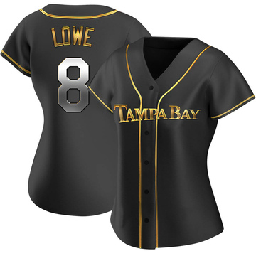 Nike Men's Replica Tampa Bay Rays Brandon Lowe #8 Cool Base White Jersey