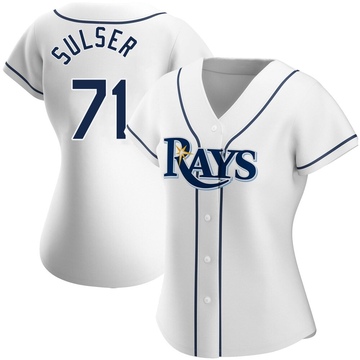 Women's Tampa Bay Rays Cole Sulser White Home Jersey - Replica