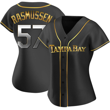 Drew Rasmussen Women's Nike White Tampa Bay Rays Home Replica Custom Jersey Size: Large