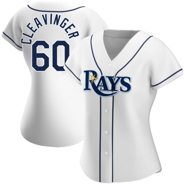 Garrett Cleavinger Men's Nike White Tampa Bay Rays Home Replica Custom Jersey Size: Medium